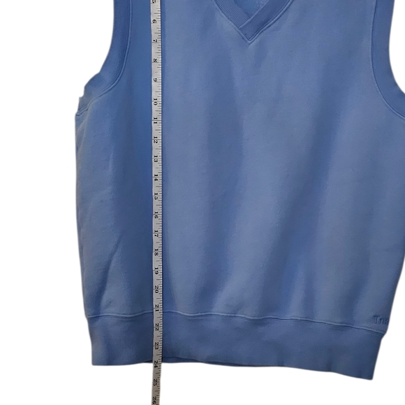 TNA Cozy AF Blue Fleece Academia V-neck Vest size small - Picture 9 of 9